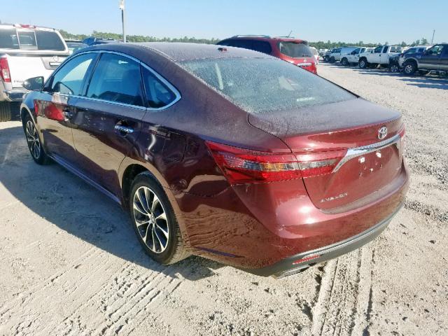 4T1BK1EB2HU255512 - 2017 TOYOTA AVALON XLE MAROON photo 3