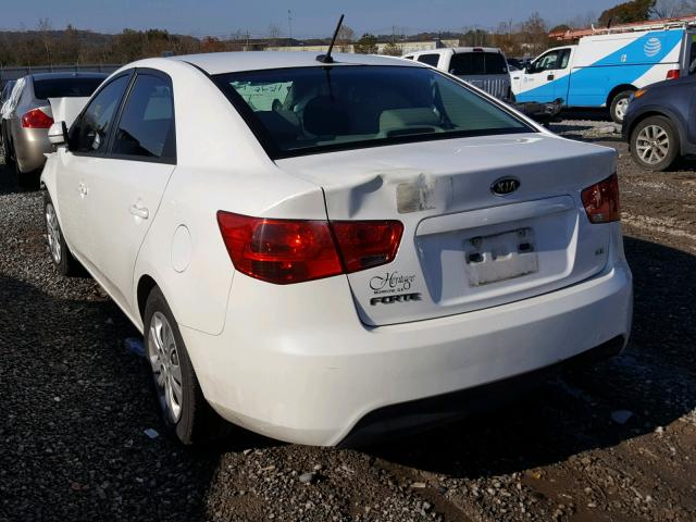 KNAFU4A23B5887151 - 2011 KIA FORTE EX WHITE photo 3