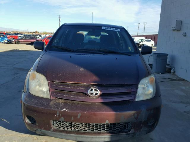 JTKKT624X40055671 - 2004 TOYOTA SCION XA BURGUNDY photo 9