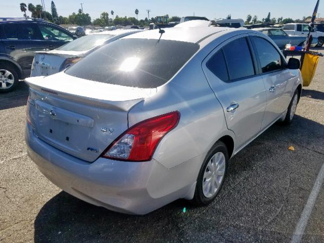 3N1CN7APXDL885161 - 2013 NISSAN VERSA S SILVER photo 4