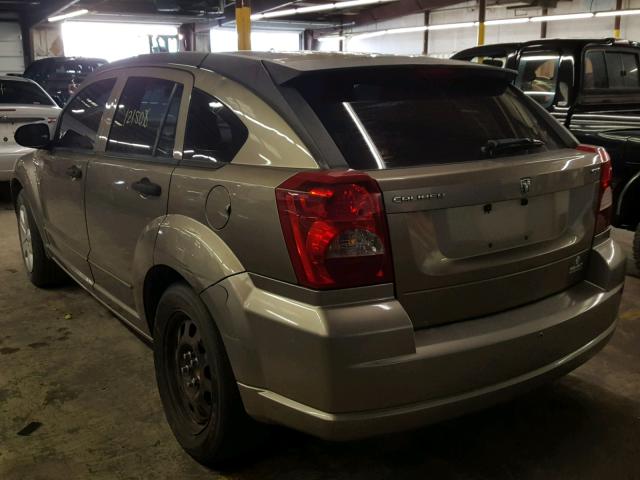 1B3HB48C07D305750 - 2007 DODGE CALIBER SX GOLD photo 3