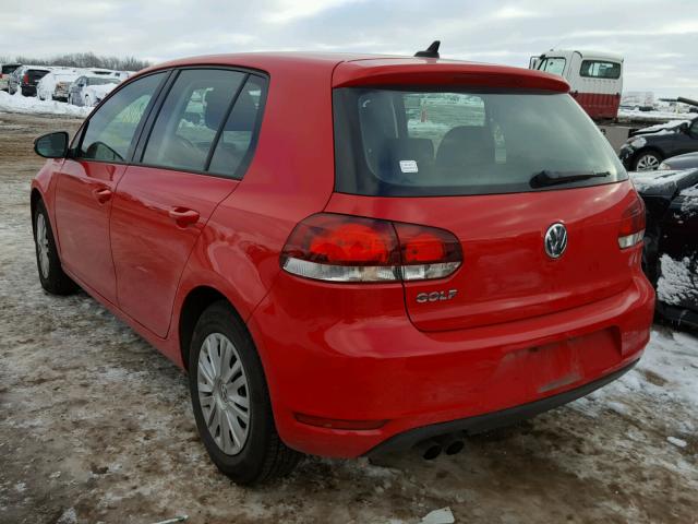 WVWDB7AJ1DW138175 - 2013 VOLKSWAGEN GOLF RED photo 3