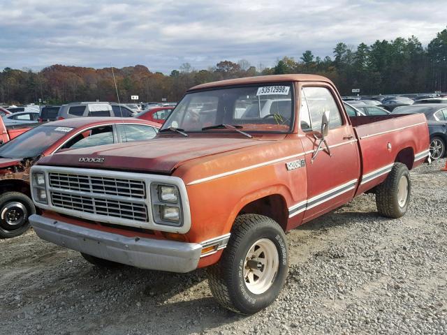 W14JB9S161501 - 1979 DODGE PICKUP RED photo 2