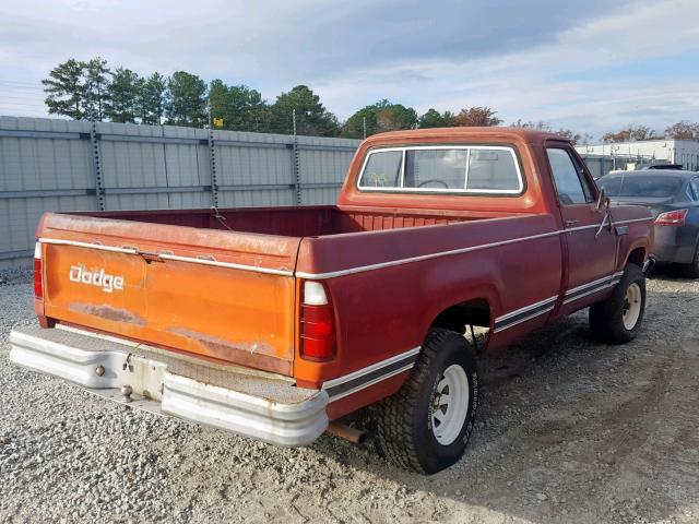 W14JB9S161501 - 1979 DODGE PICKUP RED photo 4