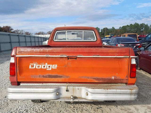 W14JB9S161501 - 1979 DODGE PICKUP RED photo 9