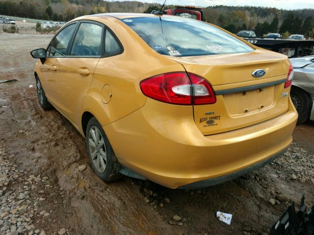 3FADP4CJ1CM208338 - 2012 FORD FIESTA SEL YELLOW photo 3