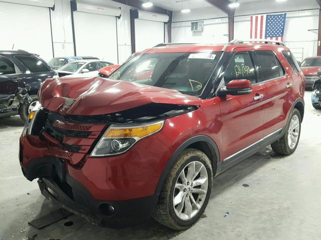 1FMHK8F83CGA55753 - 2012 FORD EXPLORER L RED photo 2