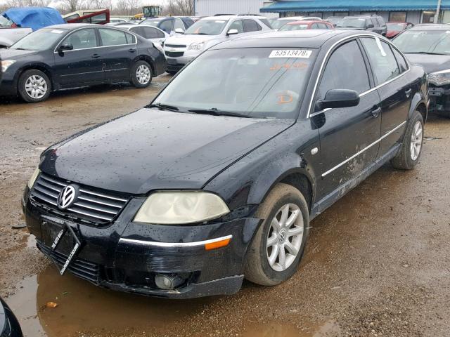 WVWPD63BX4E166232 - 2004 VOLKSWAGEN PASSAT GLS BLACK photo 2