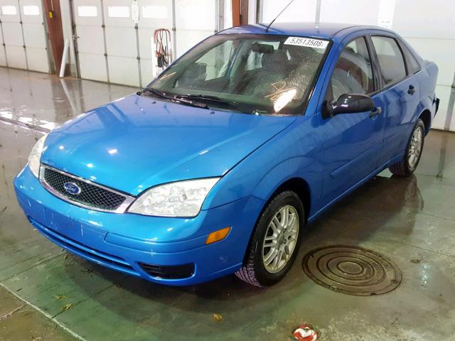 1FAFP34N97W255031 - 2007 FORD FOCUS ZX4 BLUE photo 2