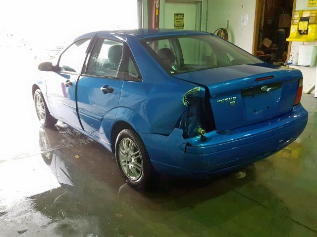 1FAFP34N97W255031 - 2007 FORD FOCUS ZX4 BLUE photo 3