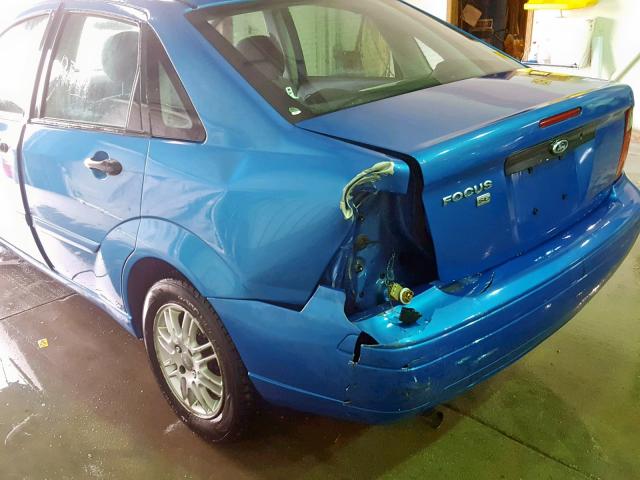 1FAFP34N97W255031 - 2007 FORD FOCUS ZX4 BLUE photo 9