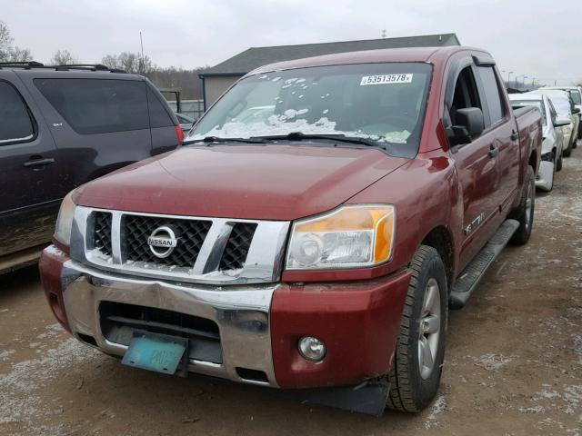 1N6AA0EK9DN303053 - 2013 NISSAN TITAN S MAROON photo 2