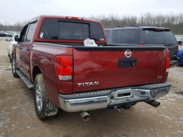 1N6AA0EK9DN303053 - 2013 NISSAN TITAN S MAROON photo 3