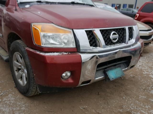 1N6AA0EK9DN303053 - 2013 NISSAN TITAN S MAROON photo 9