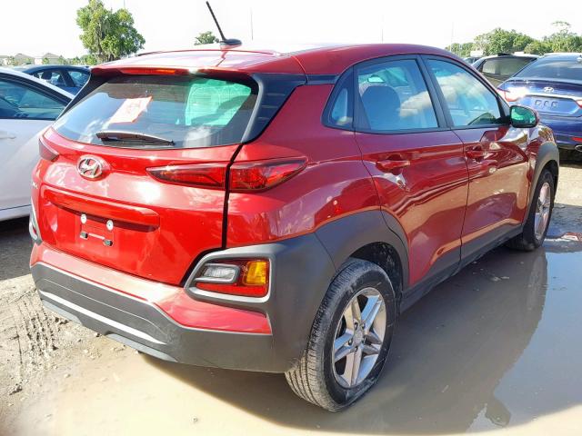 KM8K12AA3KU258271 - 2019 HYUNDAI KONA SE RED photo 4