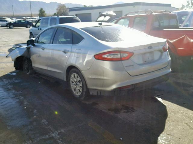 3FA6P0G73DR378690 - 2013 FORD FUSION S SILVER photo 3