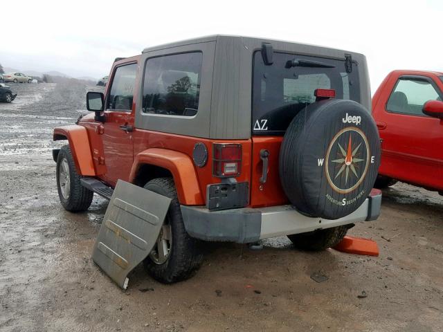 1J4FA54139L718557 - 2009 JEEP WRANGLER S ORANGE photo 3