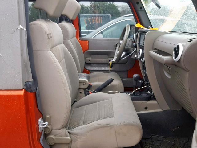 1J4FA54139L718557 - 2009 JEEP WRANGLER S ORANGE photo 5