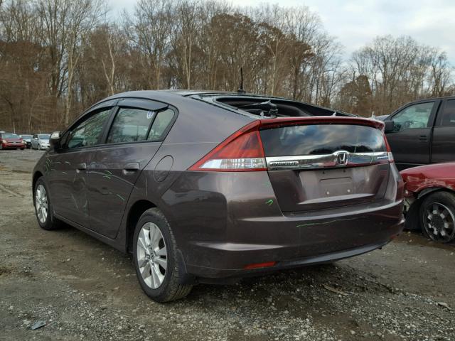 JHMZE2H71DS006789 - 2013 HONDA INSIGHT EX BROWN photo 3