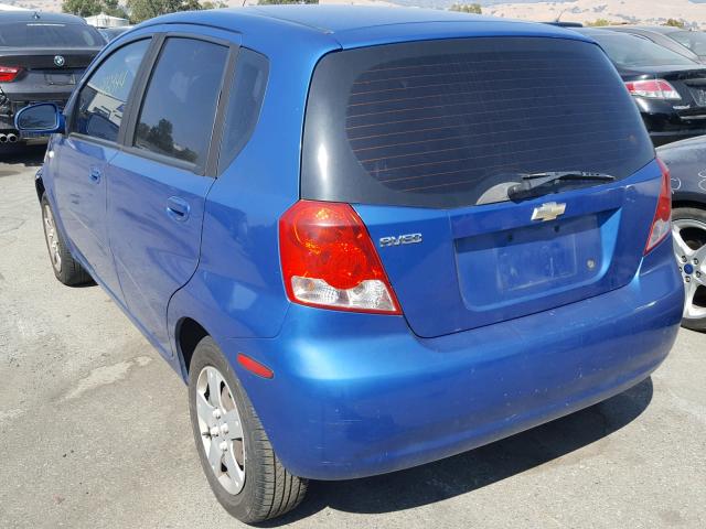 KL1TD66686B524940 - 2006 CHEVROLET AVEO BASE Көк фото 3