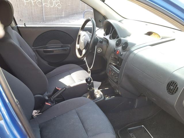 KL1TD66686B524940 - 2006 CHEVROLET AVEO BASE Көк фото 5