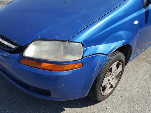 KL1TD66686B524940 - 2006 CHEVROLET AVEO BASE Көк фото 9