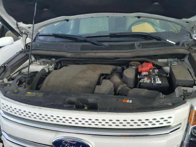 1FMHK8F81CGA73636 - 2012 FORD EXPLORER L WHITE photo 7