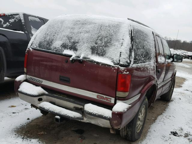 1GKDT13W012158718 - 2001 GMC JIMMY RED photo 4