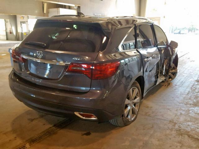 5FRYD3H89EB001979 - 2014 ACURA MDX ADVANC GRAY photo 4