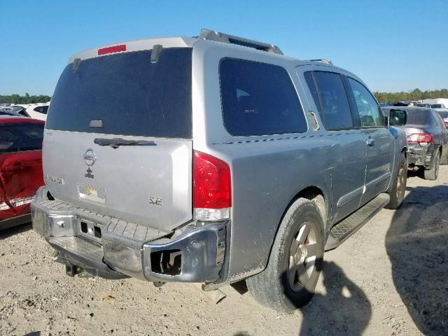 5N1AA08A86N700807 - 2006 NISSAN ARMADA SE SILVER photo 4