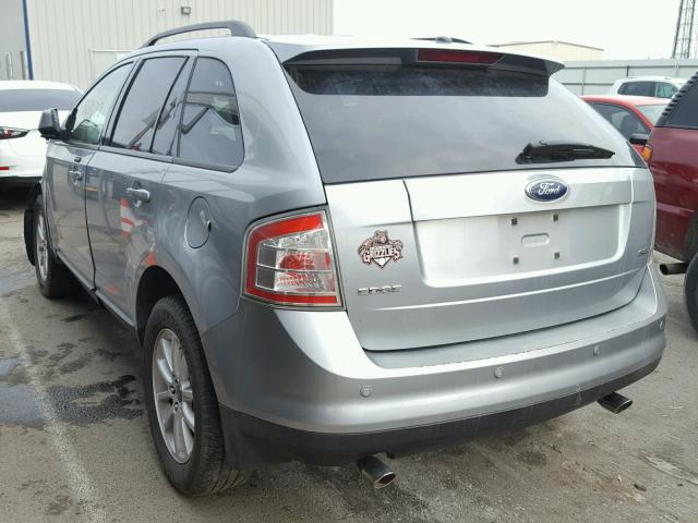 2FMDK38C17BA96902 - 2007 FORD EDGE SEL SILVER photo 3