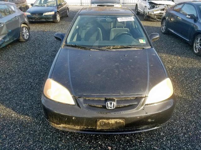 1HGEM21043L048075 - 2003 HONDA CIVIC EX BLACK photo 9