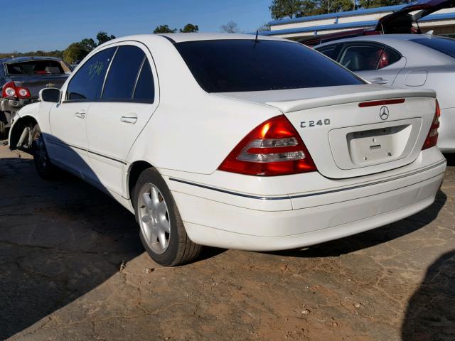 WDBRF61J33F305668 - 2003 MERCEDES-BENZ C 240 WHITE photo 3