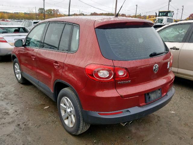 WVGBV7AX9AW002242 - 2010 VOLKSWAGEN TIGUAN SE RED photo 3
