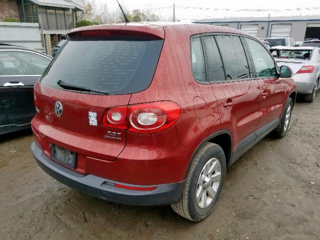 WVGBV7AX9AW002242 - 2010 VOLKSWAGEN TIGUAN SE RED photo 4