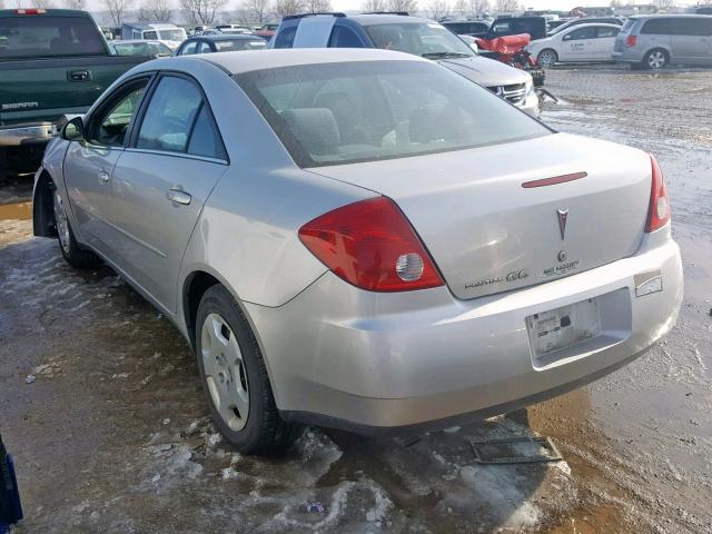 1G2ZF58B174152708 - 2007 PONTIAC G6 VALUE L SILVER photo 3