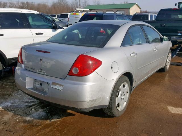 1G2ZF58B174152708 - 2007 PONTIAC G6 VALUE L SILVER photo 4