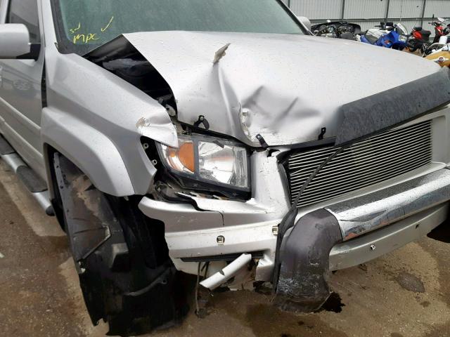 2HJYK16548H517973 - 2008 HONDA RIDGELINE SILVER photo 9