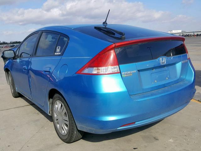 JHMZE2H38BS001356 - 2011 HONDA INSIGHT BLUE photo 3