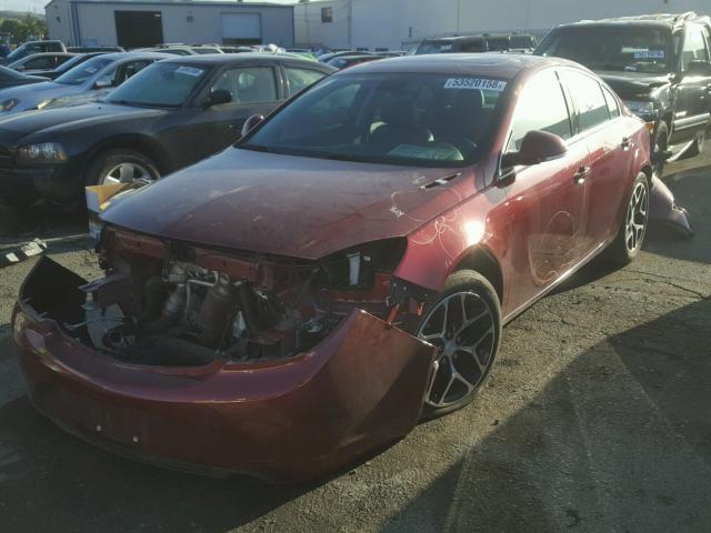 2G4G35EX0G9178611 - 2016 BUICK REGAL SPOR RED photo 2