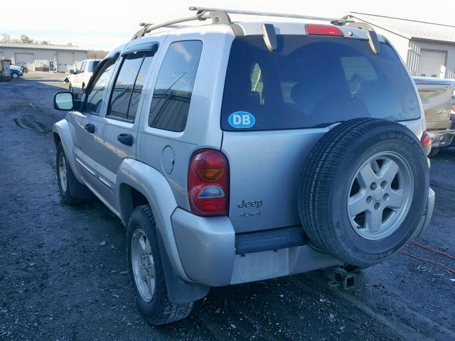 1J8GL58K52W308525 - 2002 JEEP LIBERTY LI SILVER photo 3