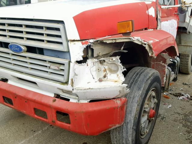 1FDXK87U1FVA27683 - 1985 FORD F8000 RED photo 9