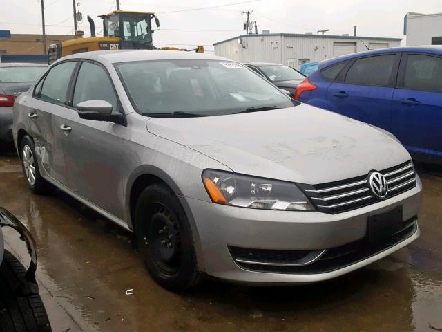 1VWAP7A34DC134576 - 2013 VOLKSWAGEN PASSAT S SILVER photo 1