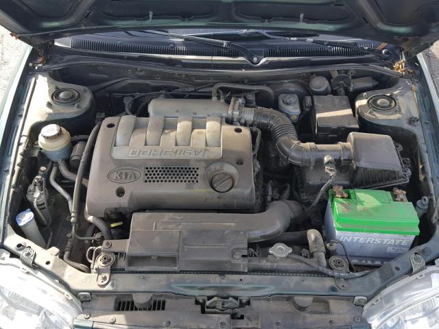 KNAFB121625134899 - 2002 KIA SPECTRA BA GREEN photo 7