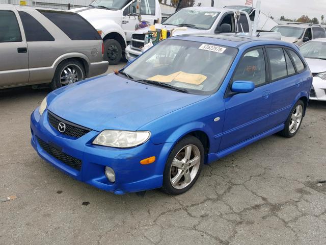 JM1BJ246731152324 - 2003 MAZDA PROTEGE PR BLUE photo 2