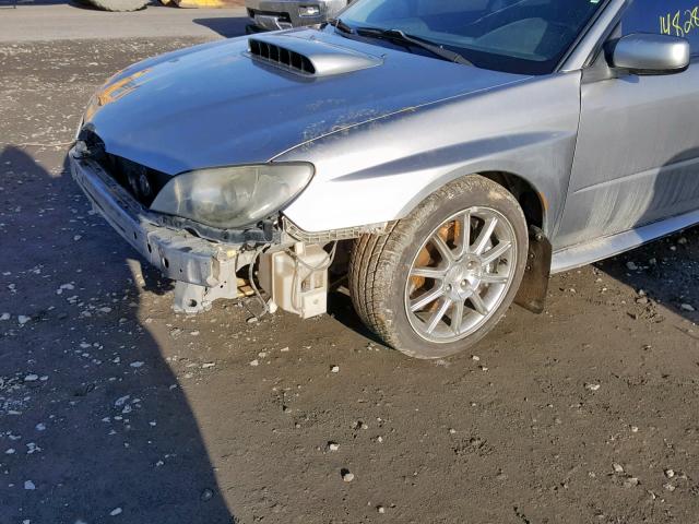 JF1GD776X7L500493 - 2007 SUBARU IMPREZA WR SILVER photo 9