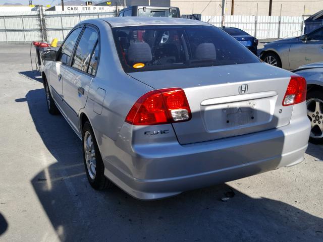 2HGES16385H518174 - 2005 HONDA CIVIC DX V SILVER photo 3