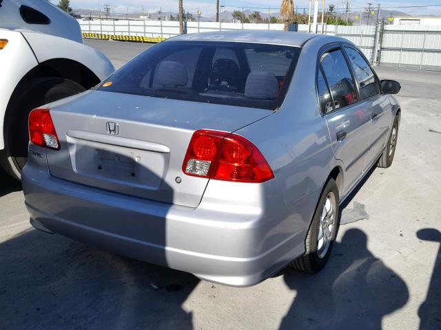 2HGES16385H518174 - 2005 HONDA CIVIC DX V SILVER photo 4