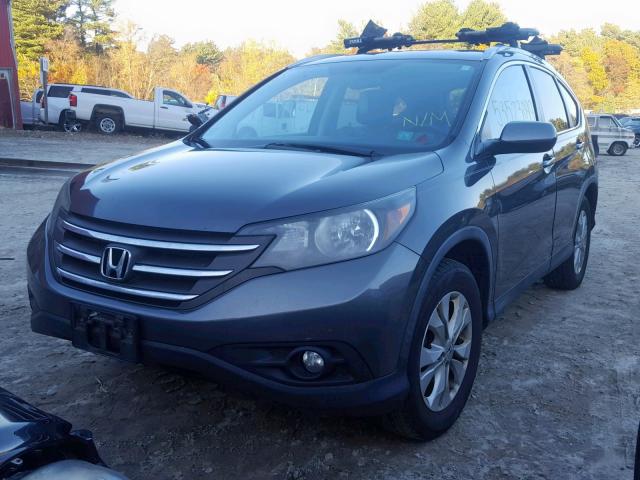 2HKRM4H70CH622710 - 2012 HONDA CR-V EXL GRAY photo 2