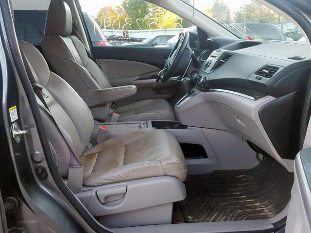 2HKRM4H70CH622710 - 2012 HONDA CR-V EXL GRAY photo 5